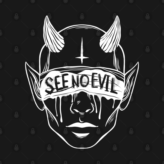 Devils head. See no evil by OccultOmaStore