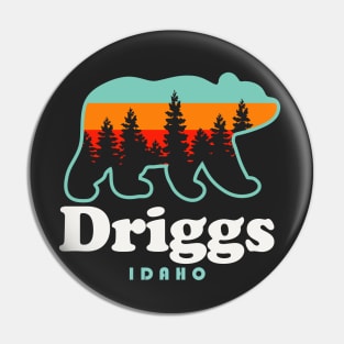 Driggs Idaho Skiing Outdoors Driggs Vacation Bear Pin