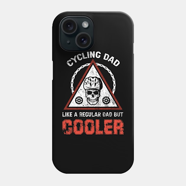 Cycling Dad Like A Regular Dad But Gooler Skull Phone Case by Hensen V parkes