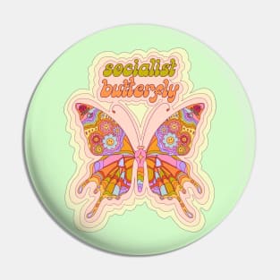 Socialist Butterfly - 70s butterfly Pin