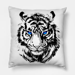 Vintage Tiger - Retro Tiger - White Tiger Pillow