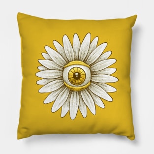 Eye of Daisy Flower Pillow
