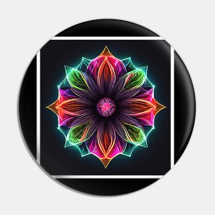 neon flower Pin