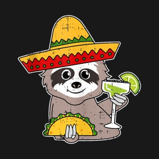 Funny Cinco De Mayo Celebrations Gifts, Taco Sloth T-Shirt