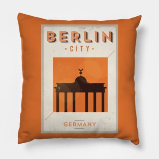 Berlin Poster Design Pillow