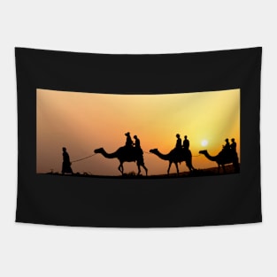 Sunset in the Arabian desert Tapestry