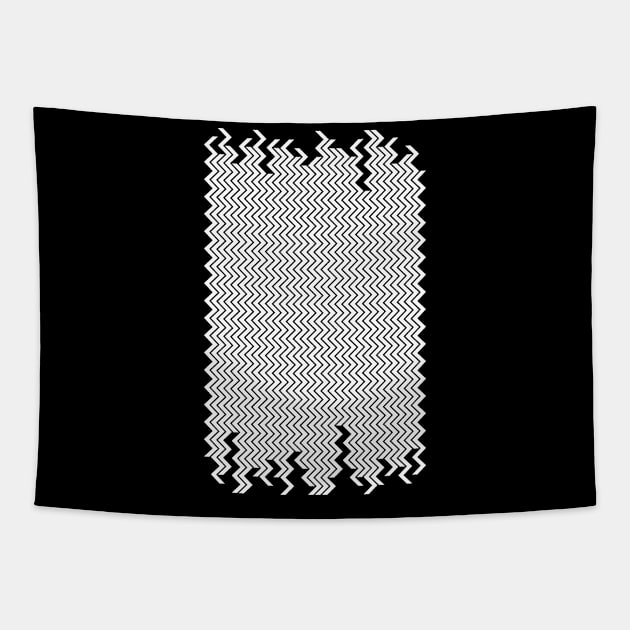 zigzag [white] Tapestry by TONYSTUFF