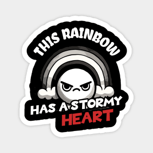 This Rainbow has a stormy heart Introverted Design Magnet