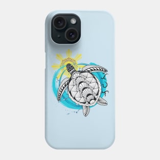 Tribal line Art Turtle / Baybayin word Tiwala (Trust) Phone Case