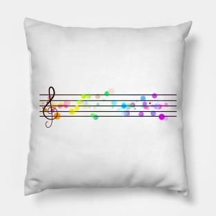 Music Rainbow Pillow