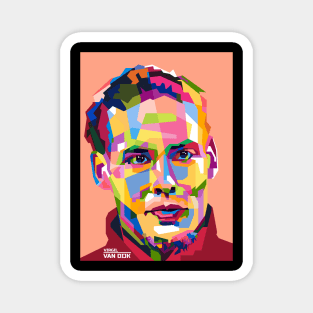 Abstract Virgil van Dijk Magnet