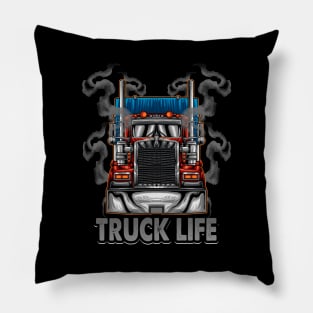 Truck Life - Trucker Design Pillow
