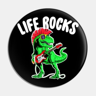 Life Rocks For Dinosaur Rock And Roll Birthday Party Boys Pin