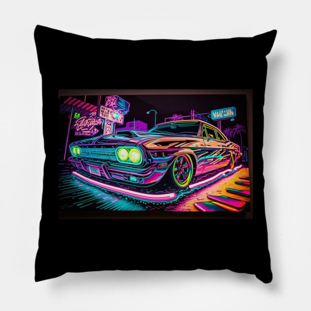 Nostalgic Retro Adventure Pillow by SoloSeal