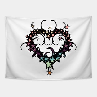 Stars Love Shape Tapestry