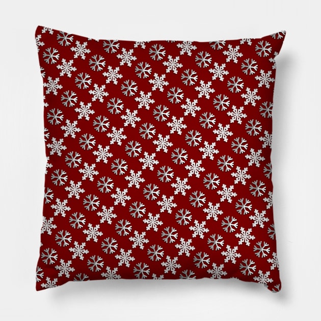 Christmas Snowflakes Pillow by Aari