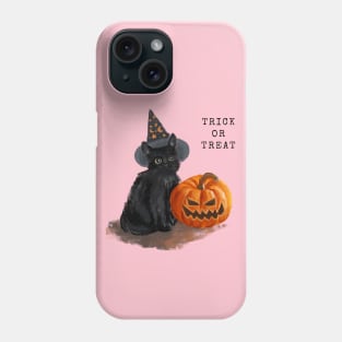 trick or treat cat Phone Case