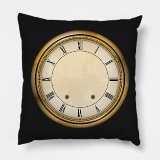 Antique clock with Roman numerals Pillow