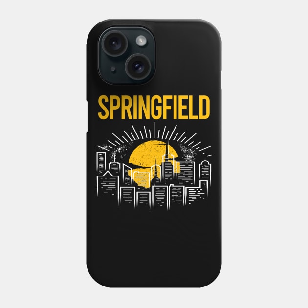 Yellow Moon Springfield Phone Case by flaskoverhand