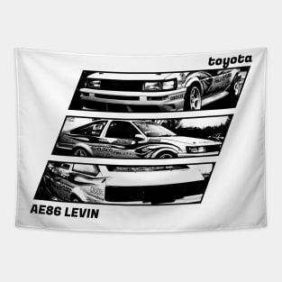 TOYOTA COROLLA AE86 LEVIN D1GP Black 'N White Archive 2 Tapestry