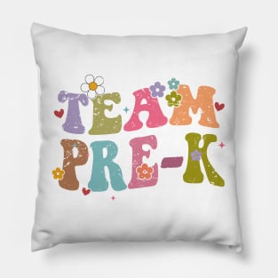 Team Pre-k Groovy Back to School Gifts Teacher Student Pillow