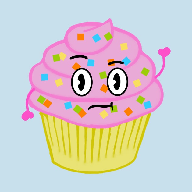 Inquisitive Kawaii Cupcake by DesignsBySaxton