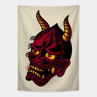 OldSalt American Traditional Hannya Demon Oni Mask Tapestry