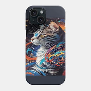 Whiskers Among the Stars: Colorful Cats in the Universe Phone Case