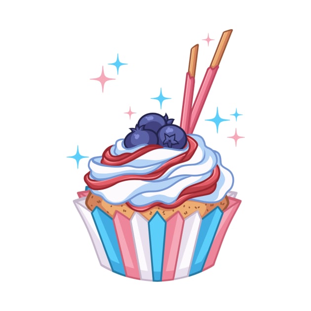 Trans-Cupcake [LGBTQ+ Sweets] by CuttleCat Creations