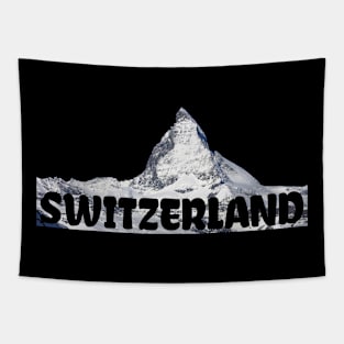 Switzerland Matterhorn Mountaineer Ski Snow Lovers Tapestry