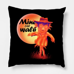 The scarecrow walks at midnight, funny halloween sayings Pillow