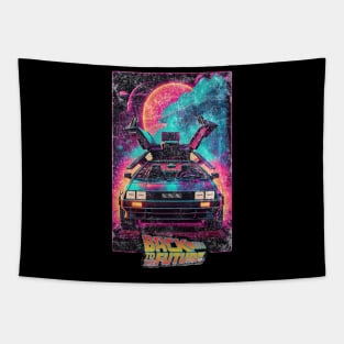 Back To The Future Delorean Vintage Modern Tapestry