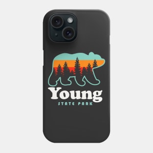 Young State Park Michigan Bear Retro Vintage Sunset Phone Case