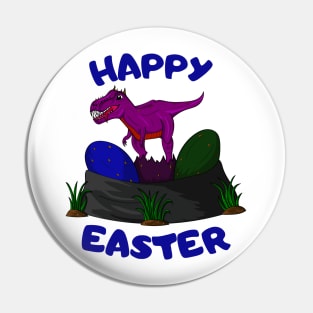 Happy Easter Wished Cute Dinosaur Pin