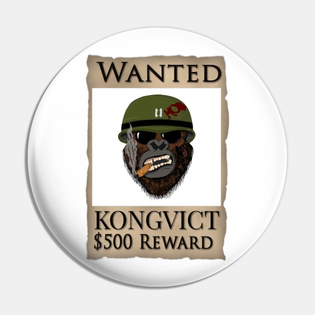 Wanted Kongvict Gorilla Pin by mschubbybunny