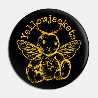 Beary-Hoppy-Antlered-Buzz - Yellowjackets Pin