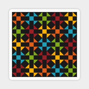 Geometric Pattern: Quilt: Winter Magnet