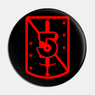 Army of Light Sword and Shield Emblem Red Pin