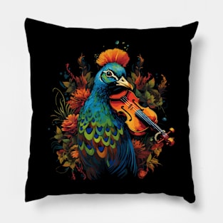 Pheasant Playing Violin Pillow