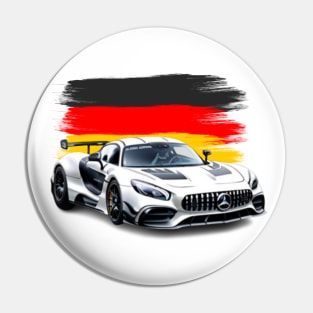 Mercedes Benz amg GT3 with Germany flag Pin