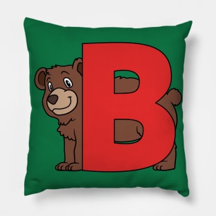 Letter B with Bear Pillow