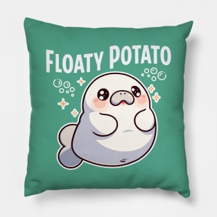 Funny Manatee Floaty Potato Cute Kawaii Sea Cow Pillow