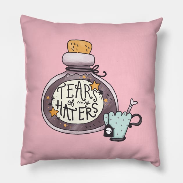 tears of my haters Pillow by violinoviola