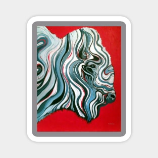 Abstract buffalo Magnet