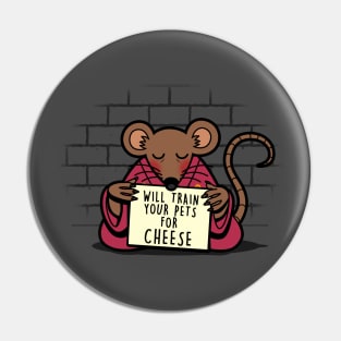 Funny Rat Master Beggar 80's Cartoon Pin