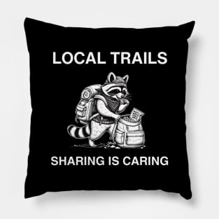 Explore Together Local Trails raccon Pillow