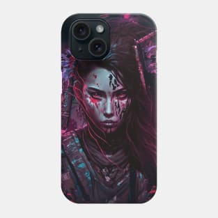 Female Cyberpunk Samurai Phone Case