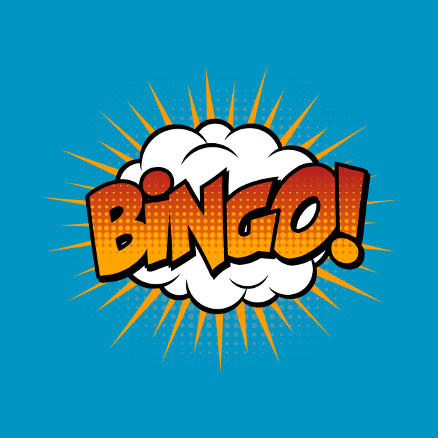 Bingo Comic Book Text by JunkyDotCom