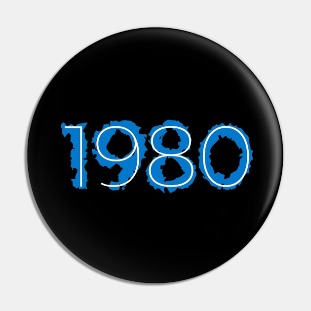 1980 Year Distressed Liquid Blue Pin by Liquids