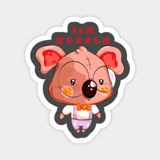 Cute Koala Cartoon Clothing Magnet